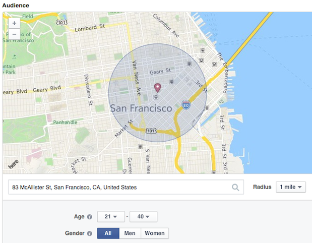 facebok location targeting